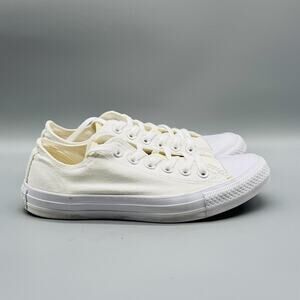 Converse Shoes Womens 7 White Canvas Chuck Taylor All Star Ox Lace Up Classic